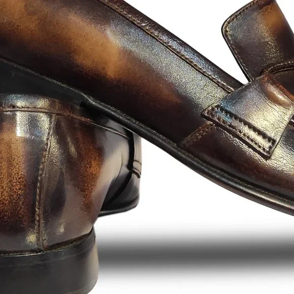 Bashwood Handmade Brown Two Tone Leather Loafers